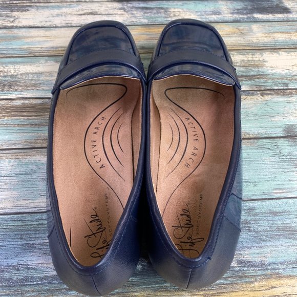 Lifestride Beverly Blue Loafer Shoe Size 8.5N Arch Support Formal Work Office - Picture 4 of 11